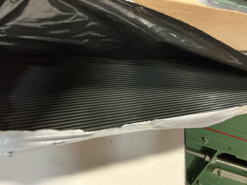 Condition photo showing Good Condition for 2 pack 24 x 30 inch black polymer mud flaps angled fit for semi trucks trailers 24"x30" angled