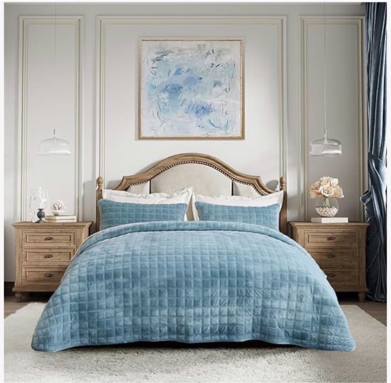 fleeco double-sided velvet queen size quilt comforter set, reversible 92''x96'' oversized luxury ult