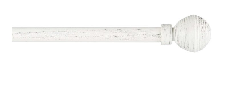 Grijalva Adjustable 1" Single Curtain Rod Finish: White, Size: 66" - 120"