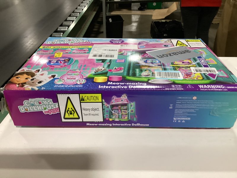 Condition photo showing New/Like New for Gabby's Dollhouse: The Movie, Meow-Mazing Interactive Dollhouse, 7 Rooms, LCD Screen Eyes, Figures, Sound FX, Kids Toys for Girls & Boys Ages 3 and Up Movie Dollhouse