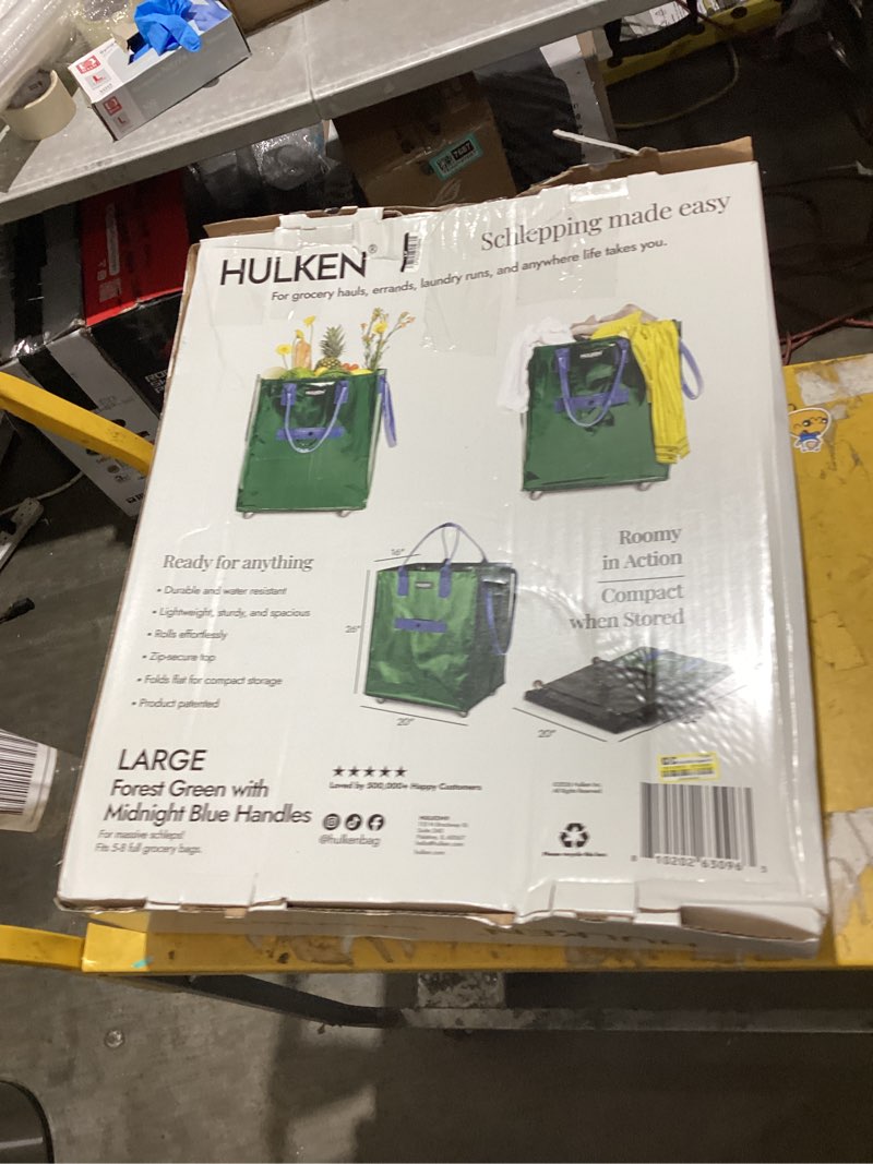 Condition photo showing As Is for hulken original rolling tote bag large green - target exclusive