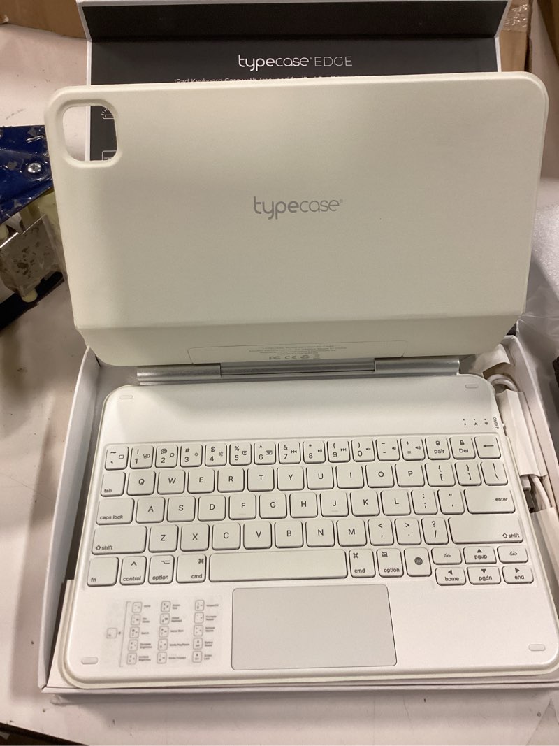 Condition photo showing As Is for typecase Keyboard Case for iPad Air 11 and iPad Pro 11(4th,3rd,2nd,1st Gen),Magic Keyboard for iPad Air 5th/4th Gen,Magnetic Keyboard Case with Multi-Touch Trackpad,11 Colors Backlight,Pearl White