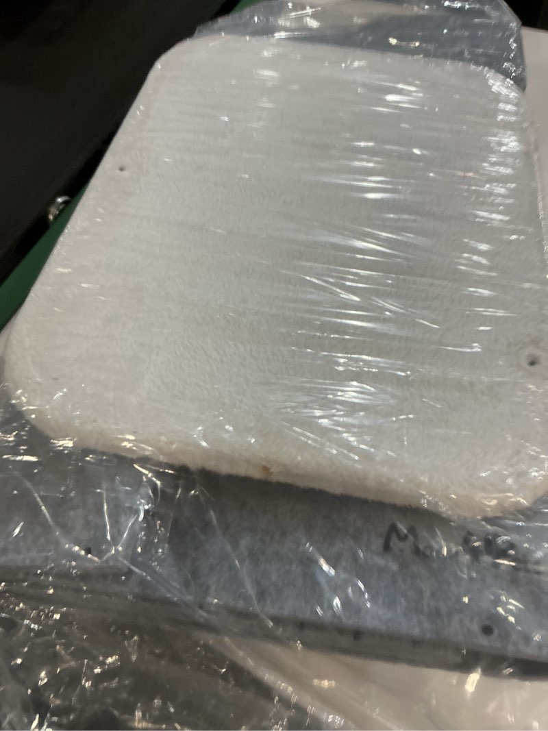 Condition photo showing Good Condition for Made4Pets Cat House for Indoor Use, 2-Storey Cube Bed Cave, Covered Hideaway Condo with Scratch-Resistant Felt, Foldable Easy-to-Clean Design for Multi-Cat Homes, Marble White Marble White 17.3“L x 13.8”W x 23.6”H