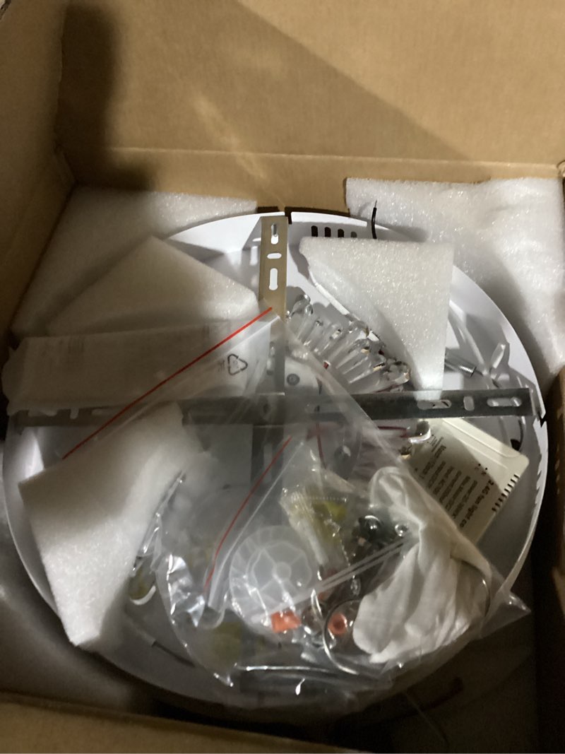 Condition photo showing New/Like New for Low Profile Ceiling Fan with Lights,110v Modern Dimmable Flower Shape, Remote Control/app Control,Timing 6 Gear Speeds Fan Ceiling Lamp. White