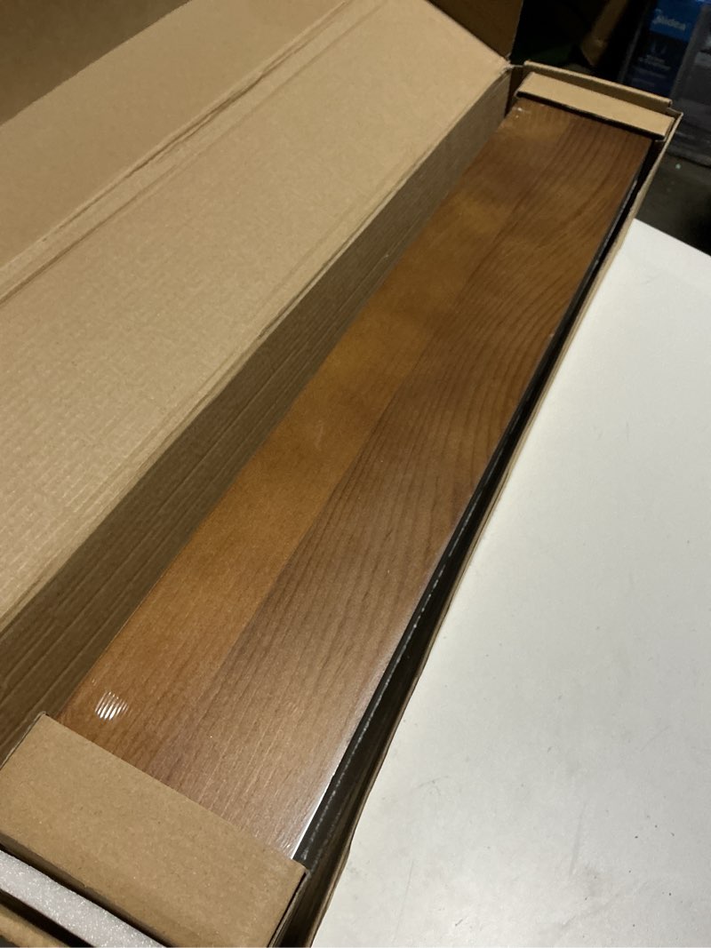 Condition photo showing Good Condition for forbena 24 inch wooden floating nursery book shelves for wall, walnut nursery bookshelf wall mounted for kids bedroom, large kids floating bookshelves for childtoys classroom books decor (dark brown) 23.6 inch 2. walnut