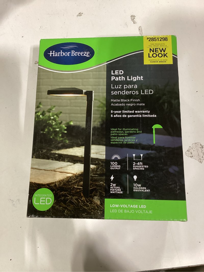 Condition photo showing Good Condition for harbor breeze 100-lumen 2-watt black low voltage hardwired integrated led outdoor path light (3000 k)