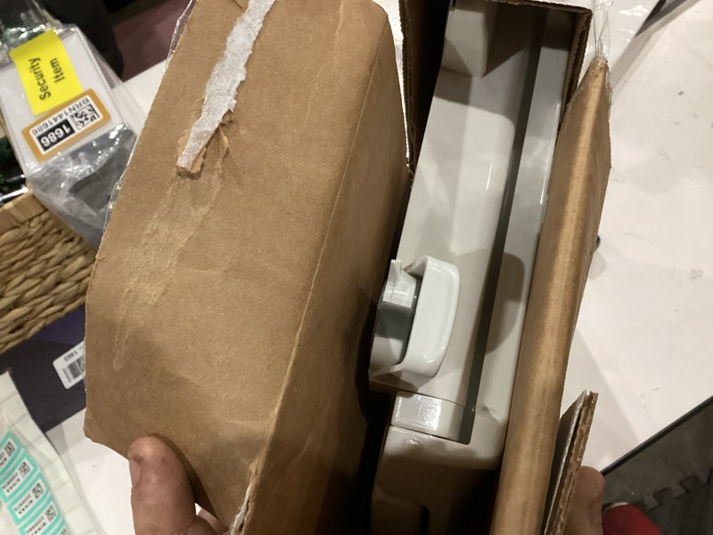 Condition photo showing As Is for KOHLER 4639-RL-0 Cachet ReadyLatch Round Toilet Seat Soft Close, White White Round Ready Latch