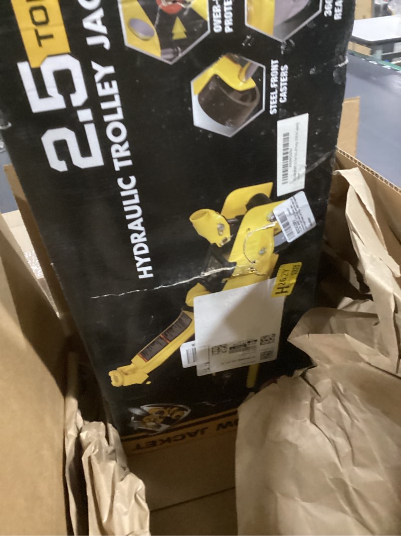 Condition photo showing Good Condition for YELLOW JACKET 2.5 Ton Trolley Jack Hydraulic Low Profile Floor Jack for Cars Lift with Single Piston Lift Pump, 5500 lb Capacity Steel 2.5T low profile single pump