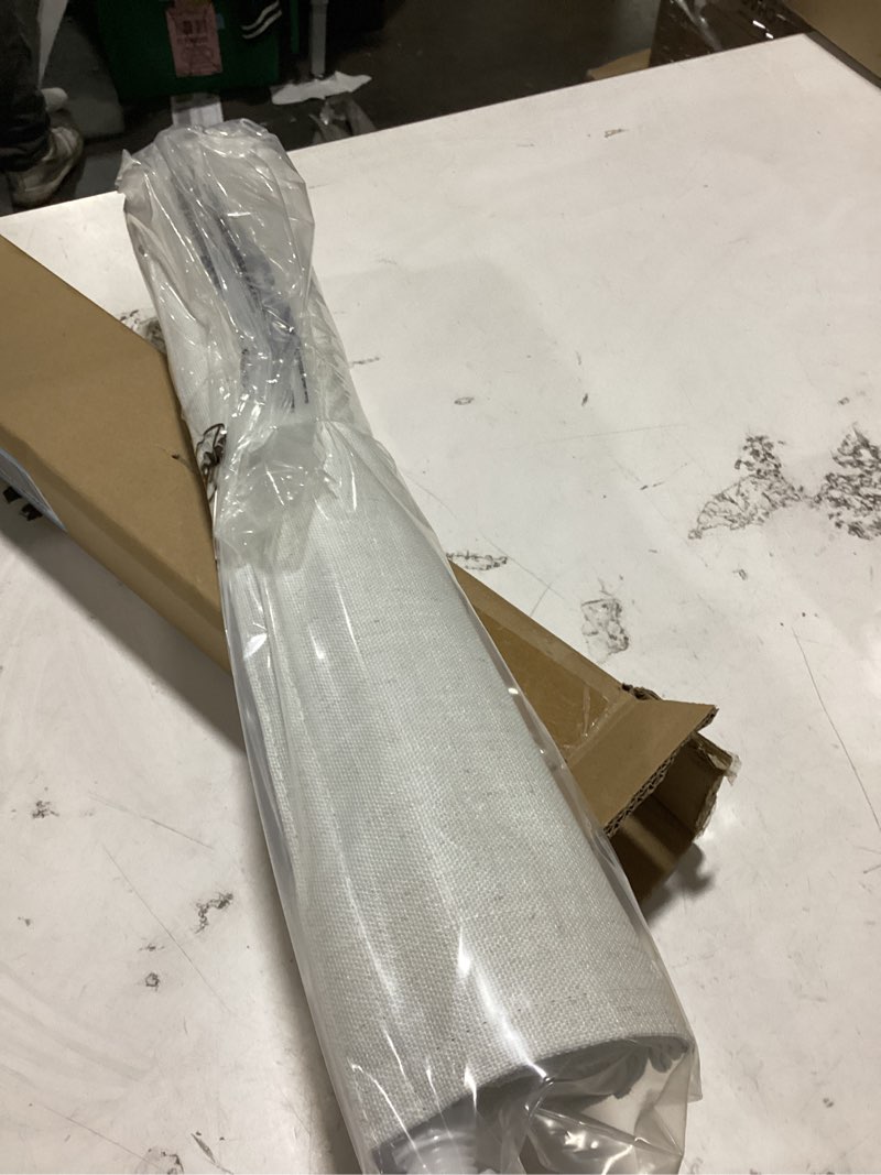 Condition photo showing As Is for lazblinds no tools no drill cordless roman shades for windows, blackout thermal insulated uv blocking window blinds, room darkening fabric blinds for indoor windows, 20'' w x 48'' h, off white blackout - off white 20" w x 48" h