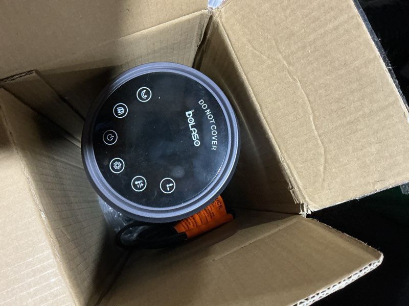 Condition photo showing Good Condition for space heater - 1500w ptc heaters for indoor use - portable heater with thermostat and remote - room heaters with 70° oscillation - quiet for office, bedroom, room 8 safety protections