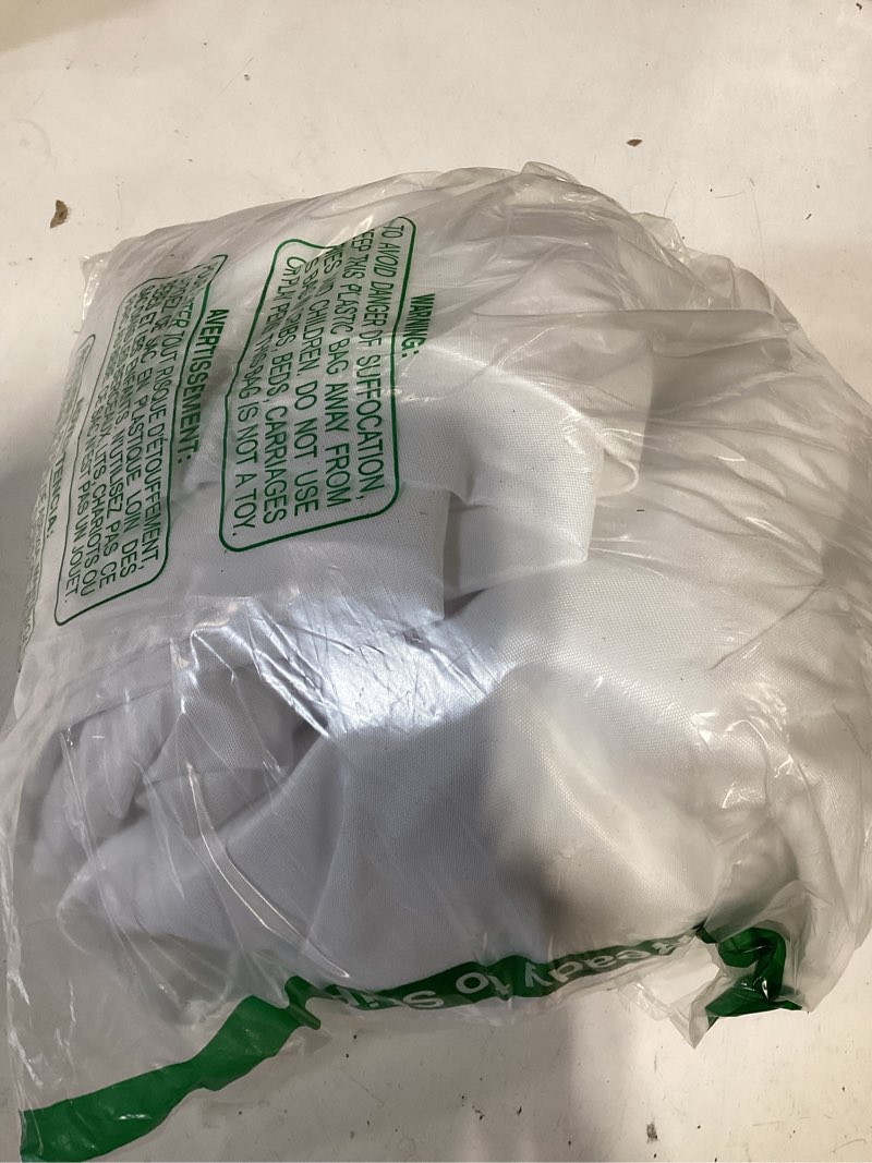 Condition photo showing Good Condition for fokitut 2 pack waterproof round tablecloth, 132 inch, stain resistant and wrinkle polyester table cloth, fabric table cover for kitchen dining, wedding, party, holiday dinner-white white round-132''-2pack