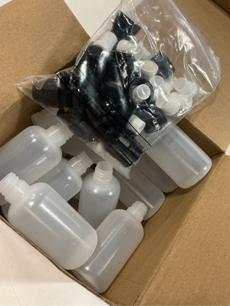 Condition photo showing New/Like New for 24 pieces empty 2 ounce paint daubers bottles handy sponge tip paint daubers bottles refillable squeeze bingo marker for graffiti art wooden boards cloth crafts game supplies(black)