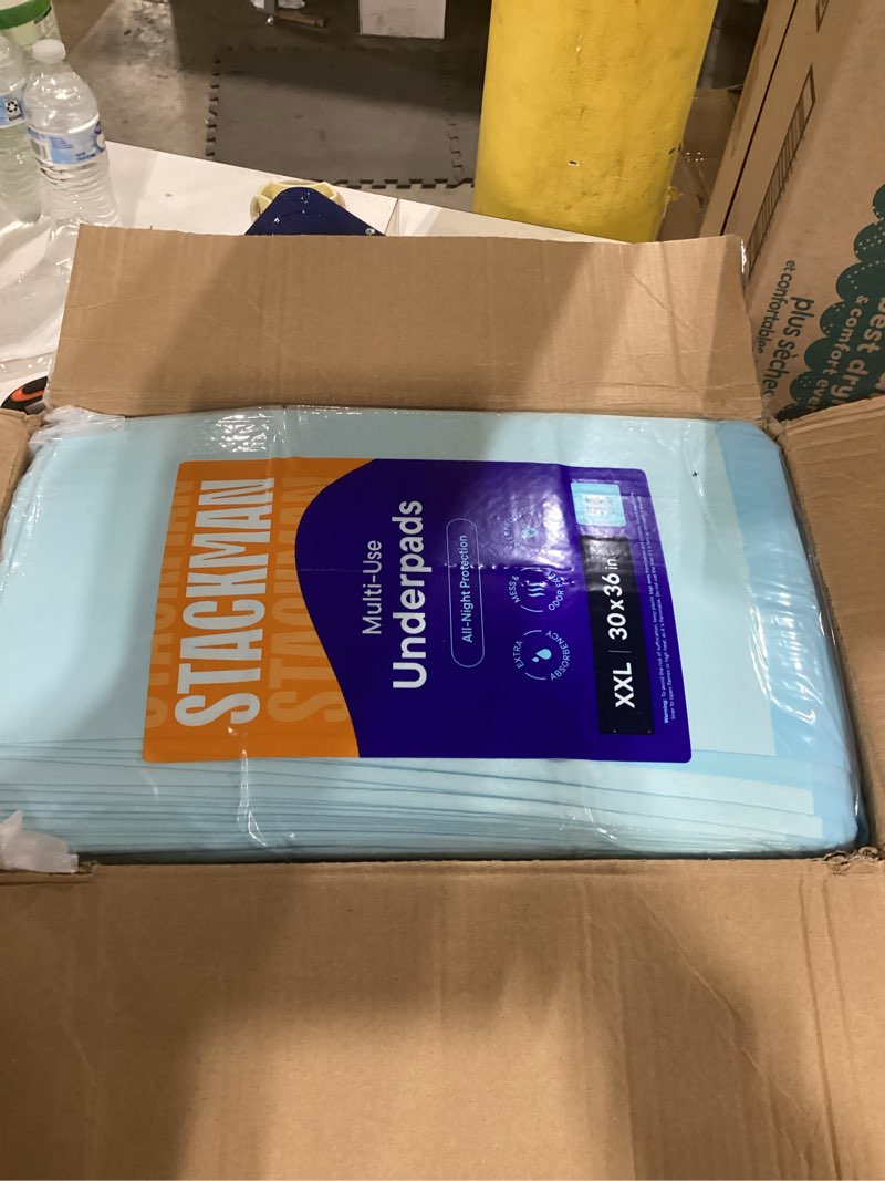 Condition photo showing New/Like New for Chucks Pads Disposable Adult Underpads [100-Pack] 30"x36" XXL Extra-Large Super-Absorbent Incontinence Bed Pads – Mattress Protector Pee Pads for Adults, Kids & Pets – Bed Protection & Training 30" x 36"