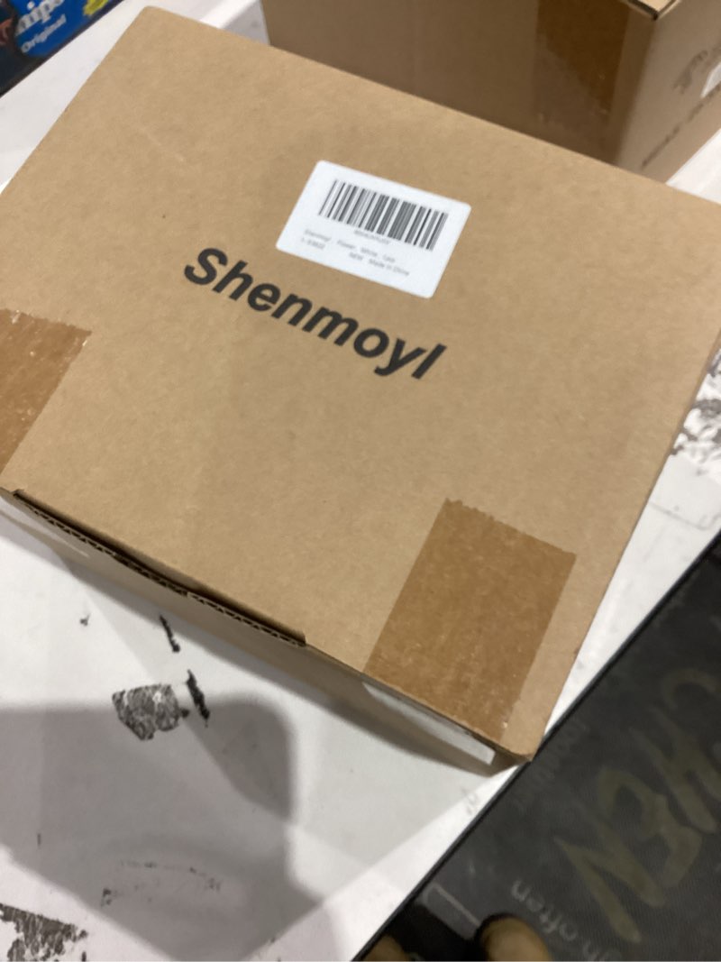 shenmoyl battery operated wall sconce with white tulip shade pattern glass adjustable chain retro go