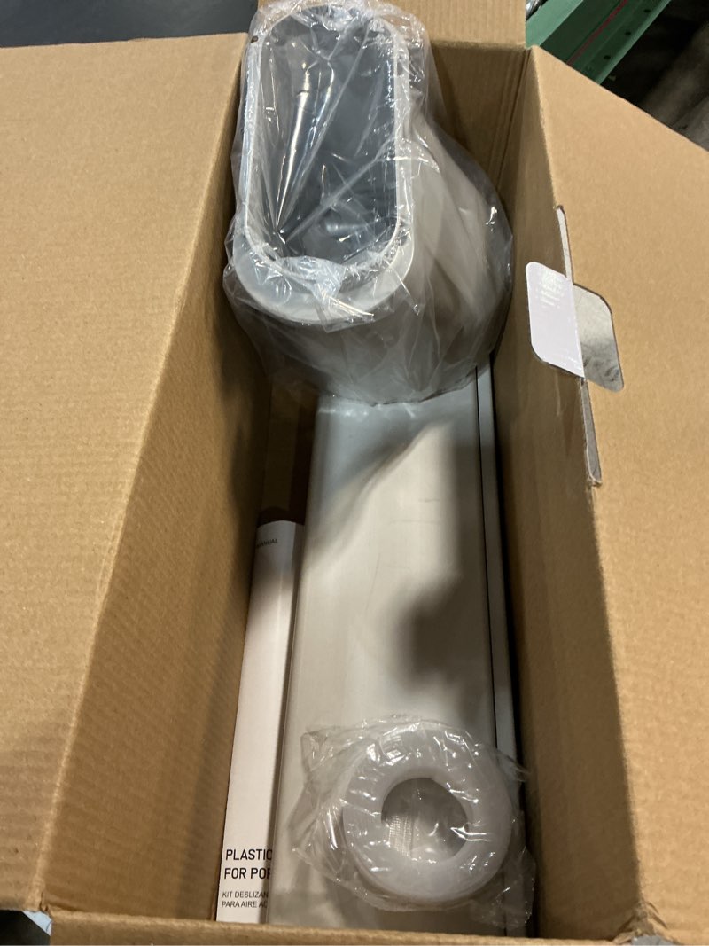 Condition photo showing As Is for portable air conditioner window kit, adjustable vertical/horizontal sliding window kit plate for unit, ac window vent seal suitable for 5.9” ac exhaust hose suitable for 5.9"/15cm hose