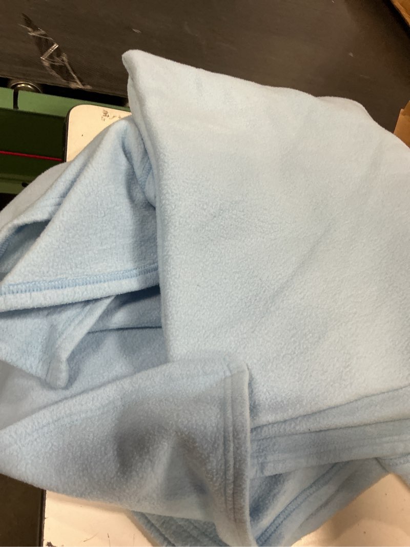 Condition photo showing Good Condition for serenity fleece blanket/bed, sofa, couch throw full size - 100% spun polyester 320 gsm - anti-pill - super soft, warm & cozy 80 inch x 90 inch - blue blue 80 x 90 - full