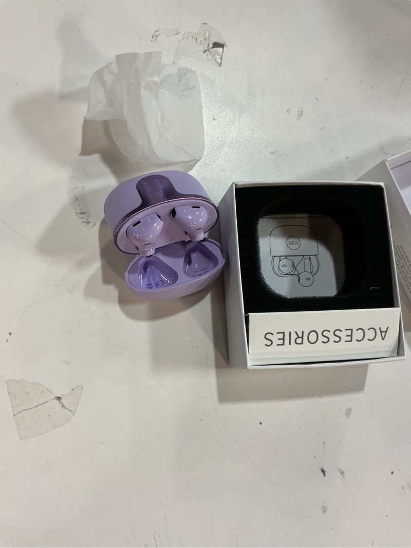 Condition photo showing As Is for Wireless Earbuds, Bluetooth 5.4 Ear Buds LED Power Display Headphones Bass Stereo, Bluetooth Earbuds in-Ear Noise Cancelling Mic, 40H Playback Mini Case IP7 Waterproof Sports Earphones for Android iOS purple