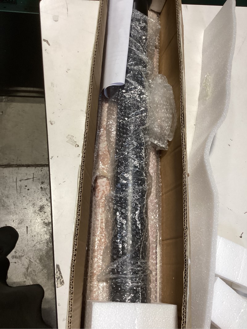Condition photo showing Good Condition for outdoor lamp post, 118 inches, 3-section metal pole, black, with mounting hardware (only lamp pole, not included lamps)