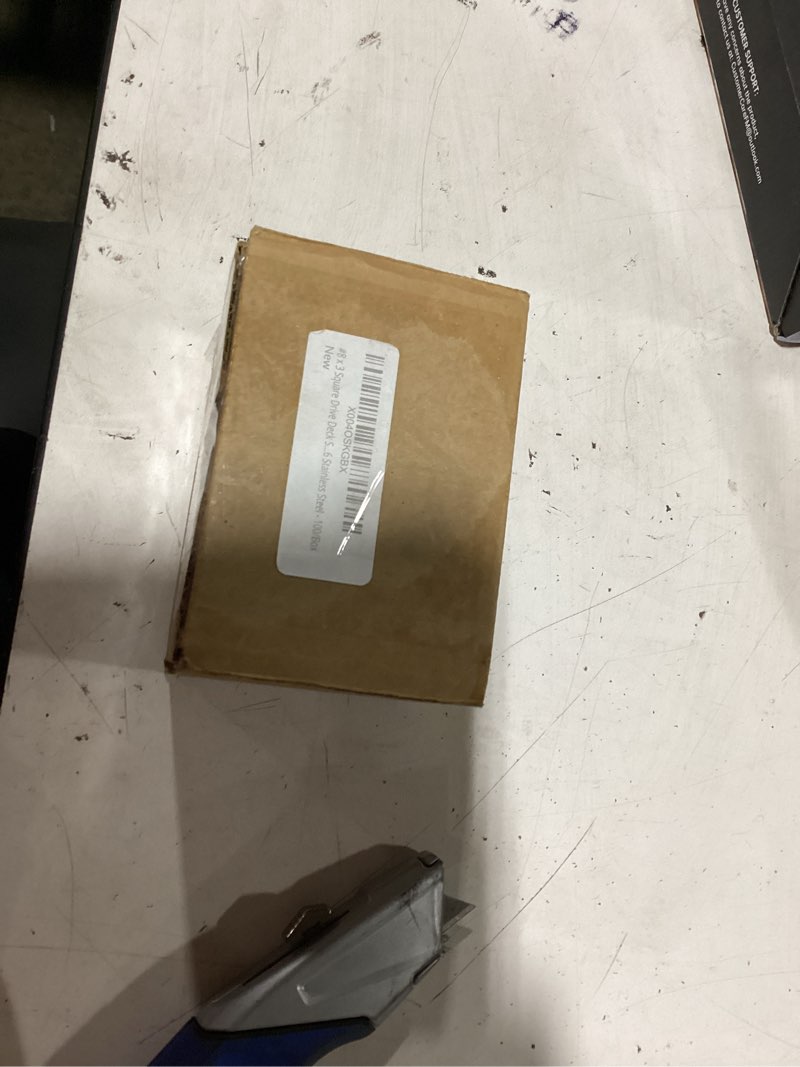 Condition photo showing New/Like New for #8 x 3 square drive deck screws 316 stainless steel - 100/box