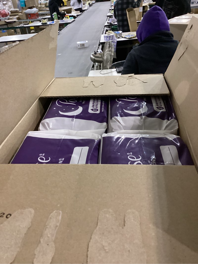 Poise Overnight Incontinence & Postpartum Pads for Bladder Leaks, 8 Drop Extra Coverage, 96 Count, P