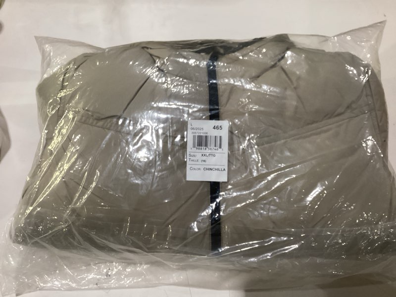 Condition photo showing New/Like New for The Children's Place boys Water and Wind Resistant Hooded Zip Front Puffer Jacket, Faux Fur Lined XX-Large Chinchilla