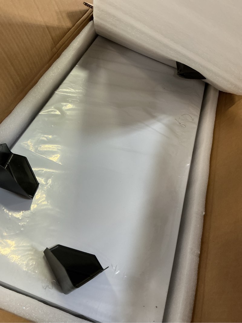 Condition photo showing Good Condition for homevacious 12\"×24\" stainless steel shower niche no tile needed matte black double shelves bathroom niche shelf rimless recessed wall niche for bathroom storage( white