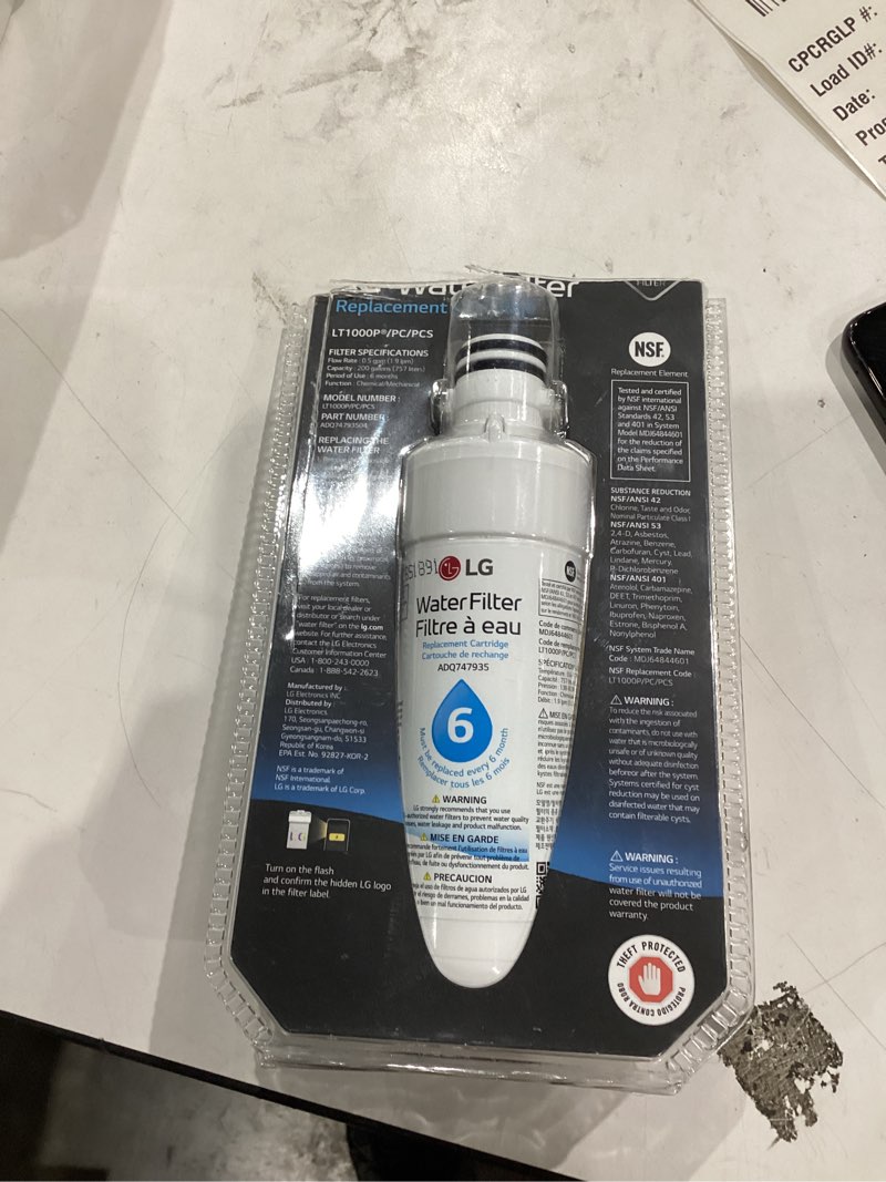 Condition photo showing New/Like New for Water Filter for Select LG Refrigerators - White