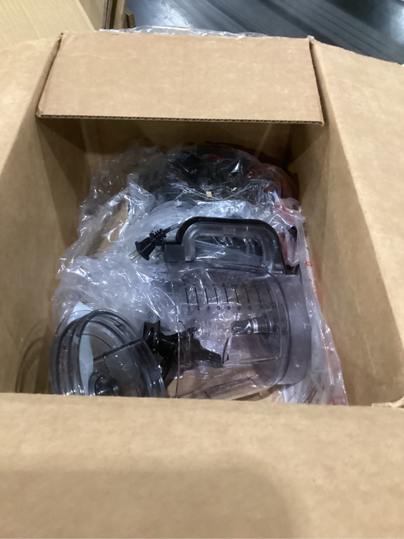 Condition photo showing As Is for ninja food processor, professional plus, 1000 peak watts, 4 functions for chopping, slicing, purees & dough with 9-cup processor bowl, 3 blades, food chute & pusher, silver, bn601 9-cup food processor