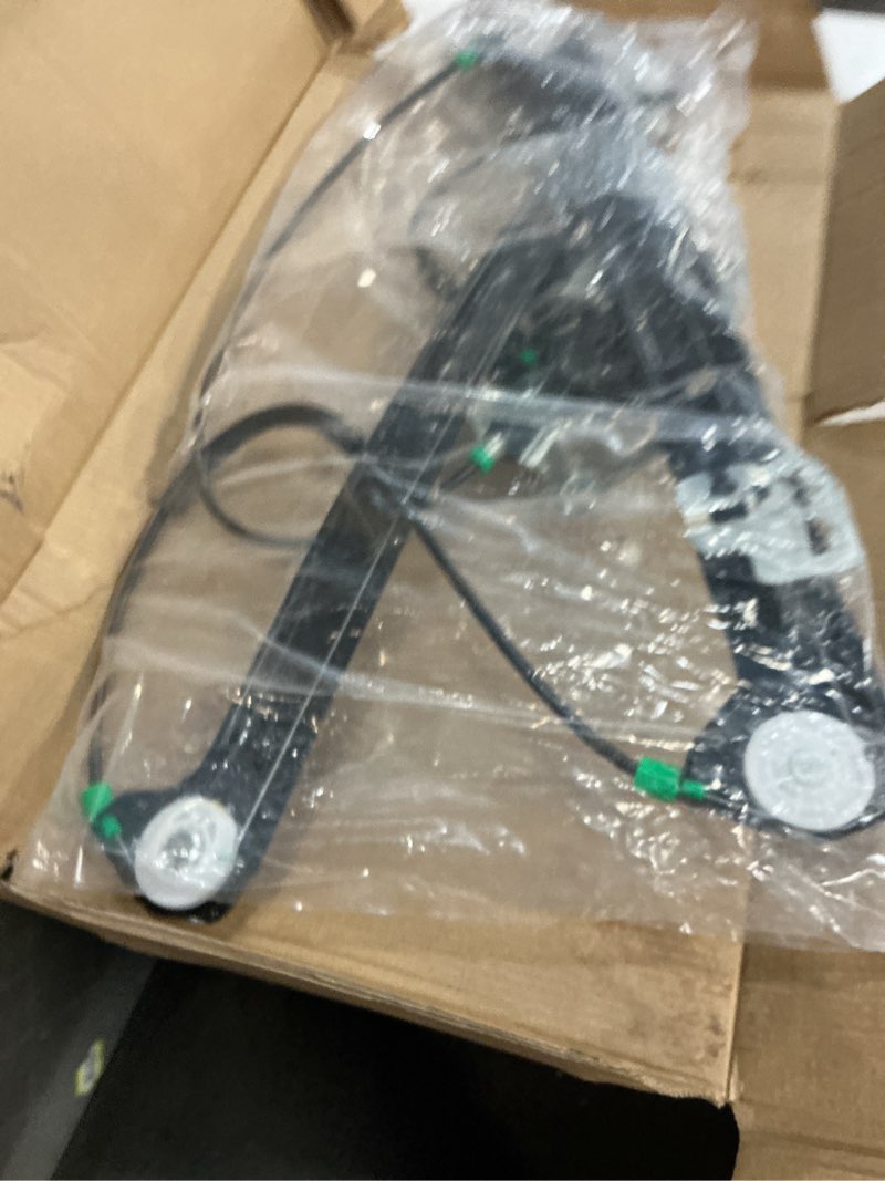Condition photo showing New/Like New for front left driver side power window regulator without motor compatible with bmw x5 e53 sport utility 2000 2001 2002 2003 2004 2005 2006, 740-488 front driver window regulator