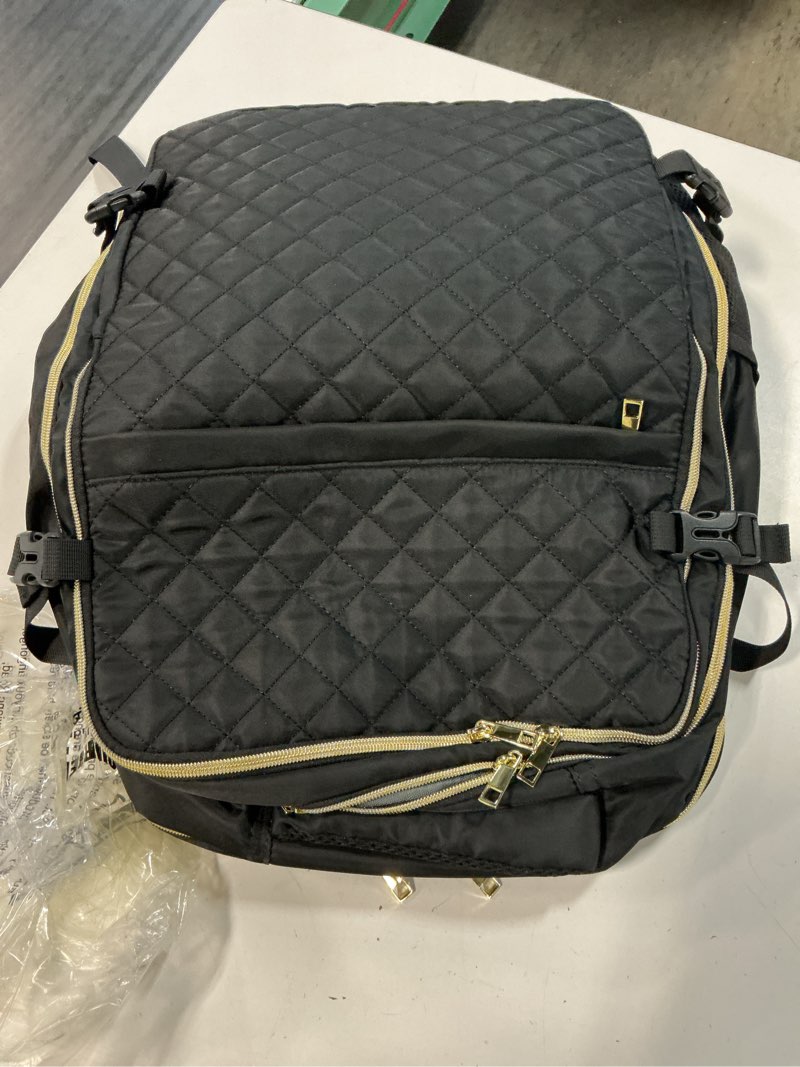 Condition photo showing Good Condition for momuvo large travel backpack women, flight approved carry on backpack, water resistant anti-theft casual daypack school bag fit 17 inch laptop with usb charging port, black 17.3 inch black