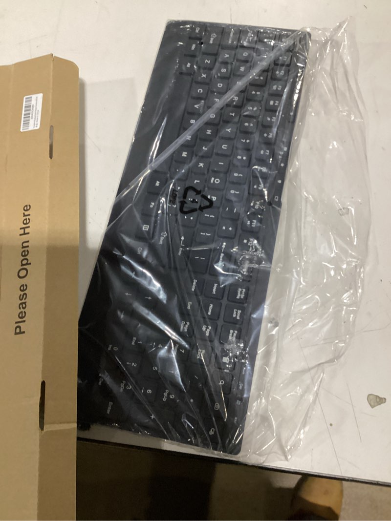 Condition photo showing New/Like New for Wireless Keyboard and Mouse Combo, Full Size Quiet Key Computer Keyboard and Cordless Mice with 3 DPI Adjustable, 2.4G Lag-Free, Long Battery Life, Compatible with Windows and Mac Systems