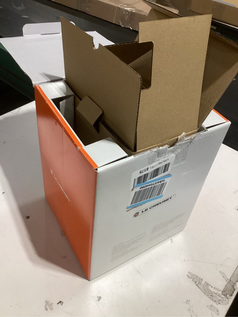 Condition photo showing New/Like New for Le Creuset Enamel On Steel Demi Kettle with Metal Finishes & Stoneware Set of 2 Mugs, 1.25 qt. Kettl