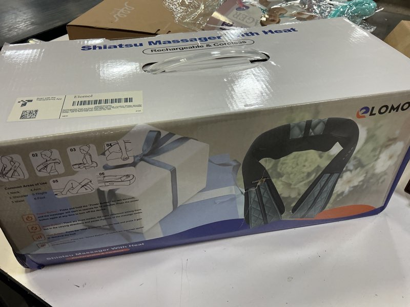 Condition photo showing New/Like New for Neck Shoulder Massager with Heat - Rechargeable Back and Neck Massage Pain Relief Deep 5D Tissue Shiatsu Kneading Massager for Shoulder Back Leg Gifts for Mom Dad Men Women Her Him