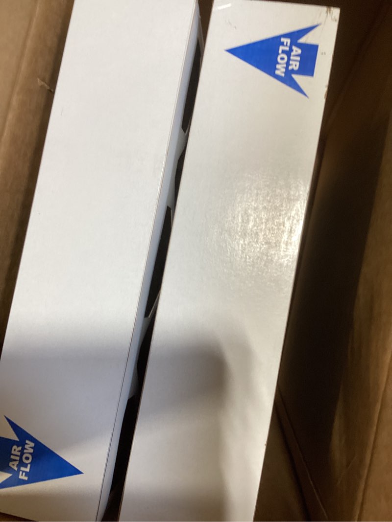 Condition photo showing As Is for Nordic Pure 16x25x4 (Actual Size: 15 1/2 x 24 1/2 x 3 5/8) Pleated Air Filters MERV 7 Plus Carbon 2 Pack MERV 7 + Carbon 2 Pack