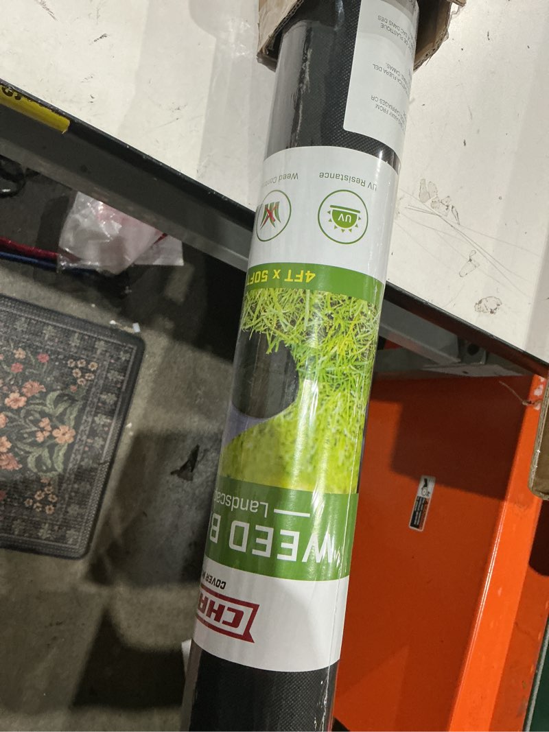 Condition photo showing Good Condition for chapin international chapin 4454 70 grams barrier landscape, durable pp fabric, medium duty, uv resistant weed control, 4 x 50 feet roll, 70g-4ft x 50ft, black 70g - 4ft x 50ft