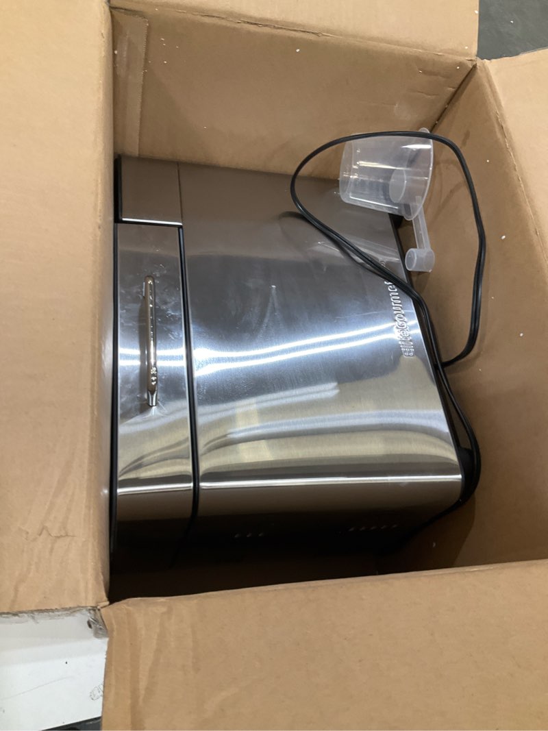 Condition photo showing Good Condition for elite gourmet programmable 2-lb bread maker, pfas free ceramic ceralast™ pan, touch screen control panel, 19 functions, gluten free, white, wheat, rye & more, 3 loaf sizes, stainless steel blk/stainless steel