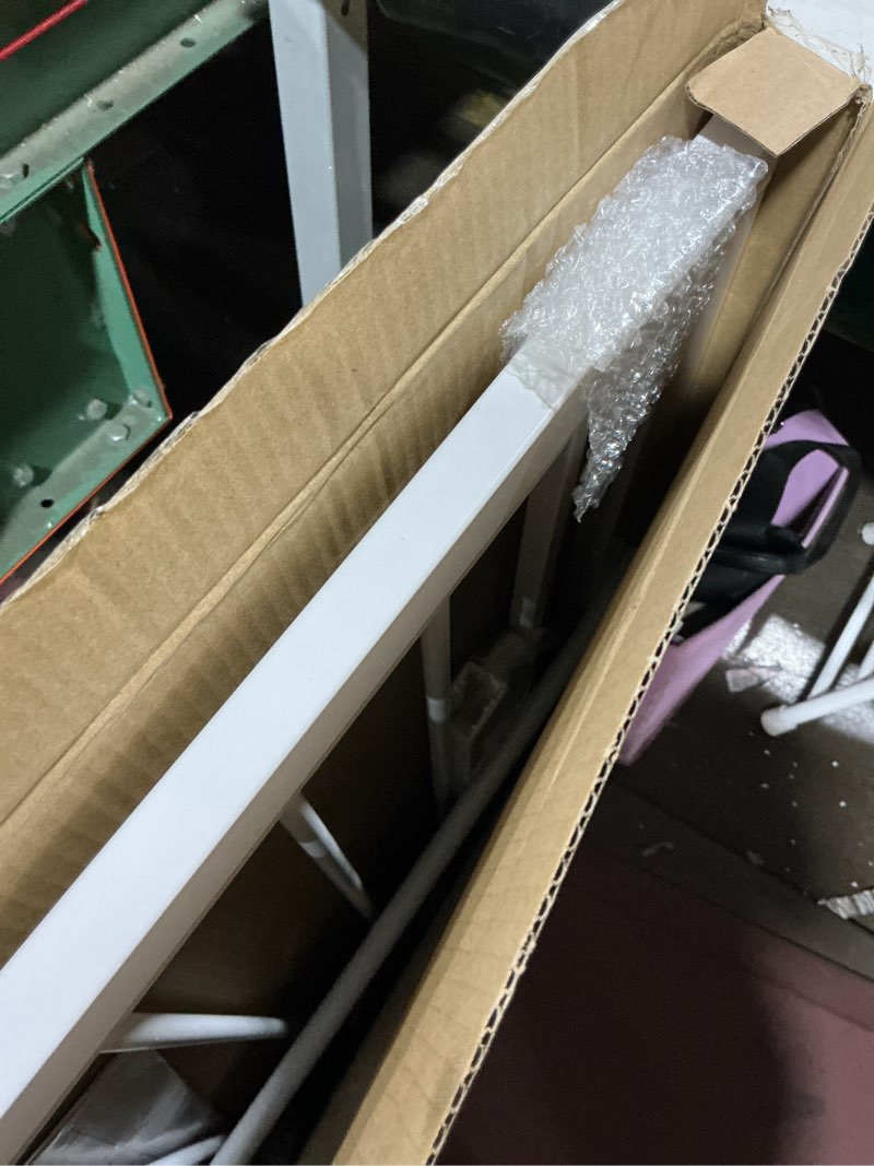 Condition photo showing As Is for safety 1st easy install walk thru baby gate for doorway with door, dog gates, fits 29"-38", easy install 28" tall, white 1-pack 29" to 38" wide x 28" tall white