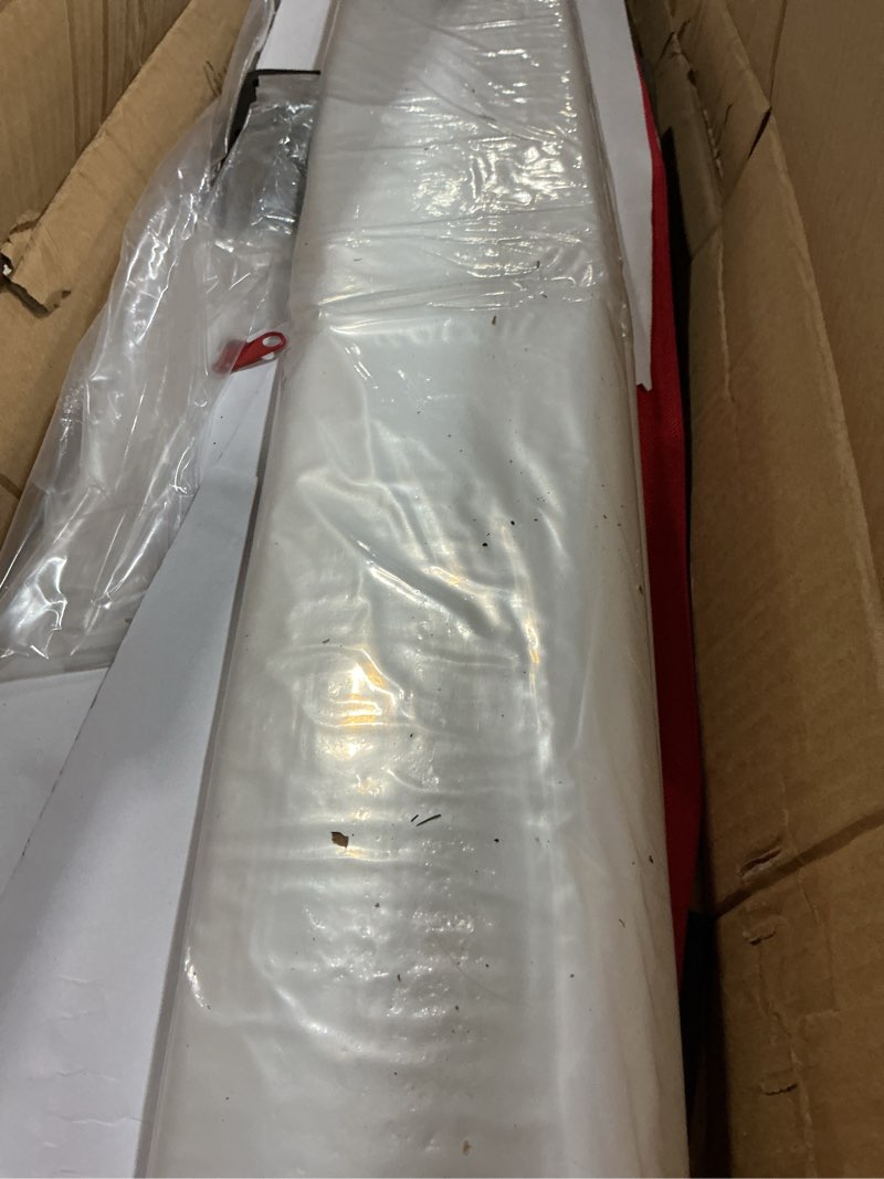 Condition photo showing New/Like New for 10ft dust barrier poles, 4 pack spring retractable zipper wall poles for dust barrier system with 2 heavy-duty zippers & plastic film, for interior decoration, remodeling & isolation work 10ft, 4pack