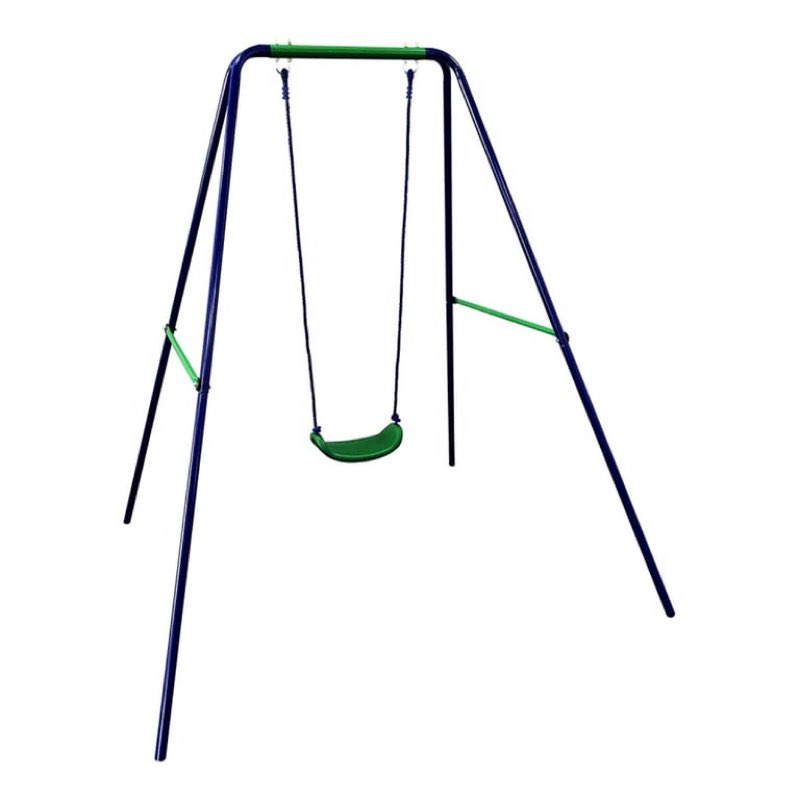 aleko bsw01 outdoor sturdy child swing seat blue and green