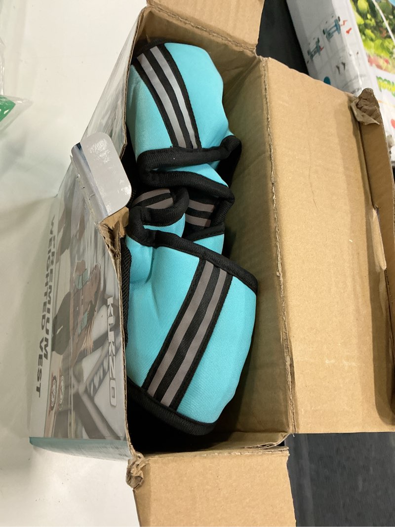 Condition photo showing Good Condition for Weighted Vest Woman, 6/8/12/16/20/25/30 Lb Unisex Reflective Strength Training Weight Vest For Running, Jogging, Cardio & Workouts Blue 12 LB