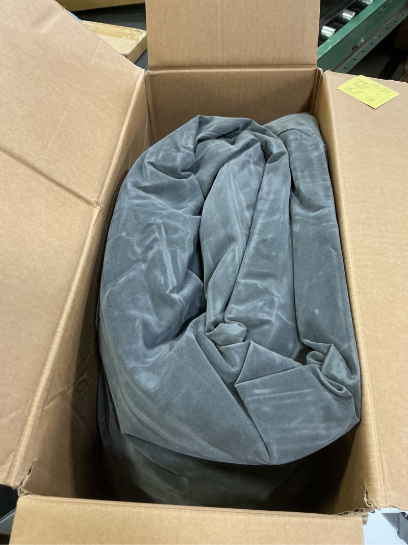 Condition photo showing As Is for Intex Inflatable Pull-Out Sofa: Velvety Surface, 2-in-1 Valve, Cupholder, 46" x 88" x 26" - Blow-Up Couch and Folding Queen Size Air Mattress Bed