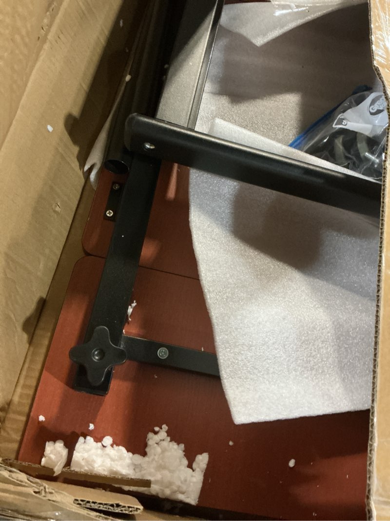 Condition photo showing Good Condition for KOMOREBI Overbed Table with Wheels Laptop Desk Cart Table Over The Bed Table Adjustable Height and Length for Hospital and Home use Black