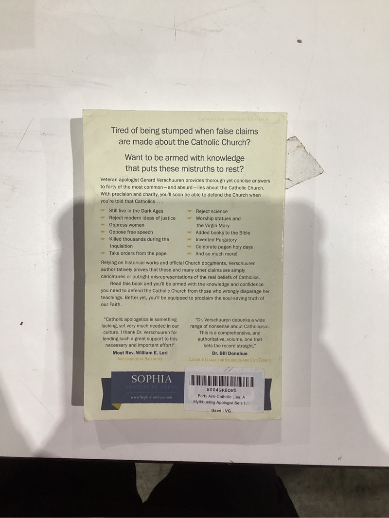 Condition photo showing Good Condition for Forty Anti-Catholic Lies: A Mythbusting Apologist Sets the Record Straight