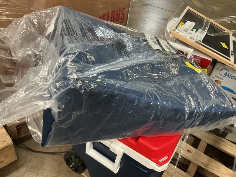 Condition photo showing As Is for blue pillow wedge
