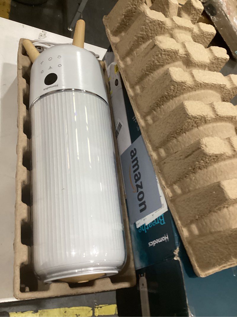 Condition photo showing As Is for homedics cool mist ultrasonic humidifier for bedroom, large room humidifier, top-fill 1.47-gal tank, essential oil pads, built-in timer, 3 mist settings, air humidifier for home, office, plants large room (426 sq ft)