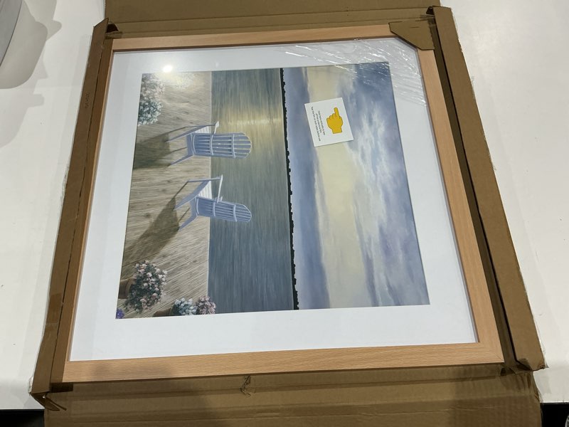 Condition photo showing Good Condition for vnvnk 20x20 frame natural wood color, perfect for 20x20 inch picture without mat or 16x16 inch picture with mat, home wall decor picture frame-1 pcs 20x20 natural