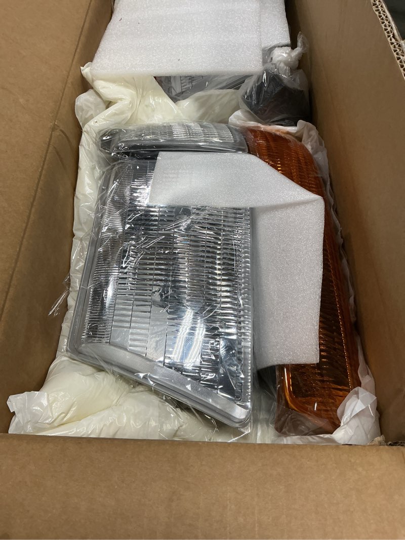 Condition photo showing Good Condition for Headlight Assembly With Corner Light Kit Compatible with Ford Ranger 1998 1999 2000, OE-Style Halogen Headlamp Replacement for F87Z13008EB F87Z13008FB F87Z13200BA F87Z13201BA, 4Pcs without Bulb 98-00RangerHL-4Pcs