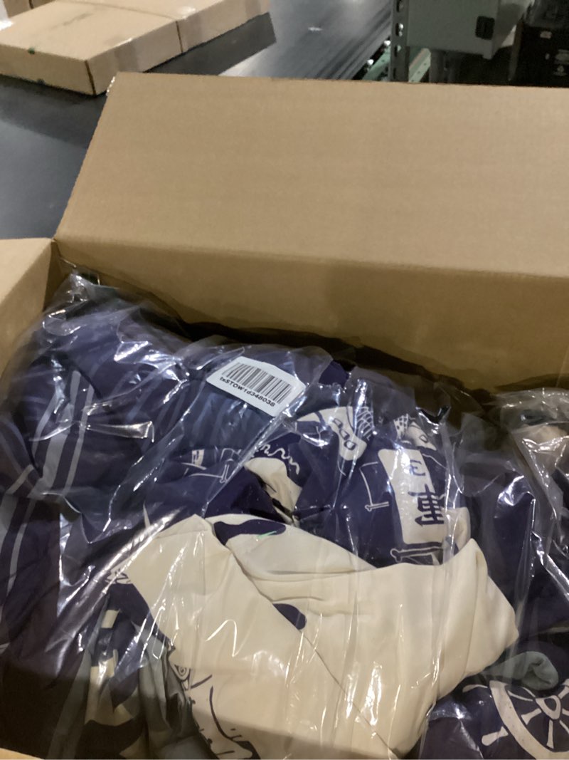 Condition photo showing As Is for Jay Franco One Piece Twin Size Comforter Set - 5 Piece Blue Bedding Includes Sheet Set & Pillow Covers - Super Soft Anime Bedding with Skull and Bones Blue - One Piece 5 Piece Twin