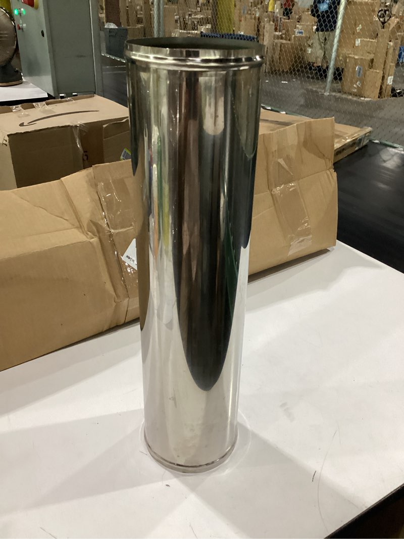 Condition photo showing New/Like New for motoforti 5" od straight pipe tube with bead roll car pipe tubing piping 20" end length t304 stainless steel silver tone