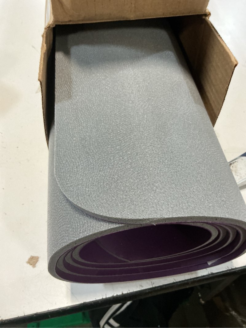 Condition photo showing Good Condition for gaiam dry-grip yoga mat - 5mm thick non-slip exercise & fitness mat for standard or hot yoga, pilates and floor workouts - cushioned support, non-slip coat - 68 x 24 inches purple